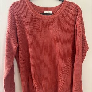 Lucky Brand Women's Terracotta Crew Neck Sweater